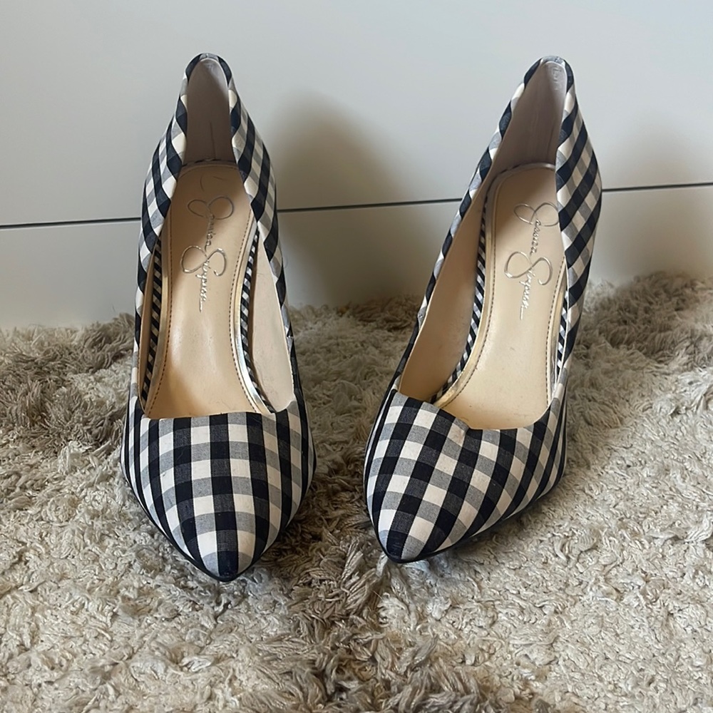 Jessica Simpson Gingham Heels